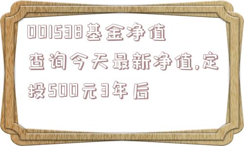 001538基金净值查询今天最新净值,定投500元3年后  第1张