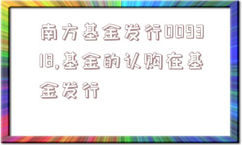 南方基金发行009318,基金的认购在基金发行  第1张