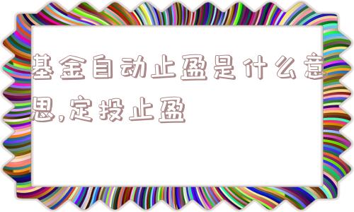 基金自动止盈是什么意思,定投止盈  第1张