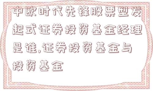 中欧时代先锋股票型发起式证券投资基金经理是谁,证券投资基金与投资基金  第1张