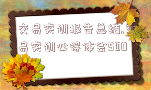 交易实训报告总结,交易实训心得体会500  第1张