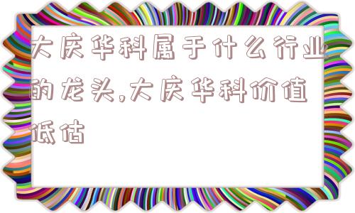 大庆华科属于什么行业的龙头,大庆华科价值低估  第1张