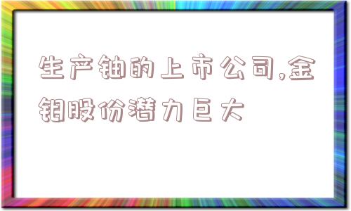 生产铀的上市公司,金钼股份潜力巨大  第1张