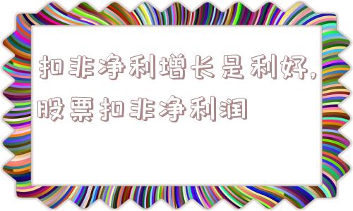 扣非净利增长是利好,股票扣非净利润  第1张