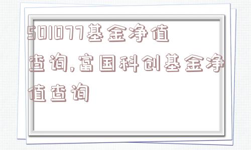 501077基金净值查询,富国科创基金净值查询  第1张