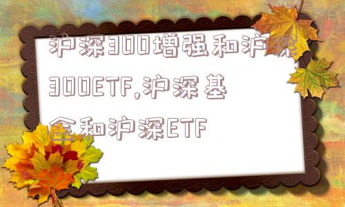 沪深300增强和沪深300ETF,沪深基金和沪深ETF  第1张