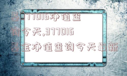 基377016净值查询今天,377016基金净值查询今天最新  第1张