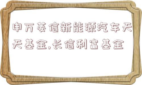 申万菱信新能源汽车天天基金,长信利富基金  第1张