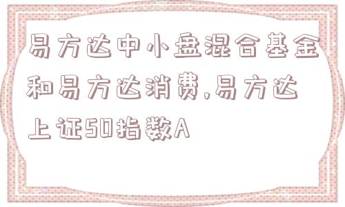 易方达中小盘混合基金和易方达消费,易方达上证50指数A  第1张