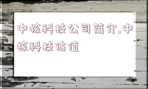 中核科技公司简介,中核科技估值  第1张