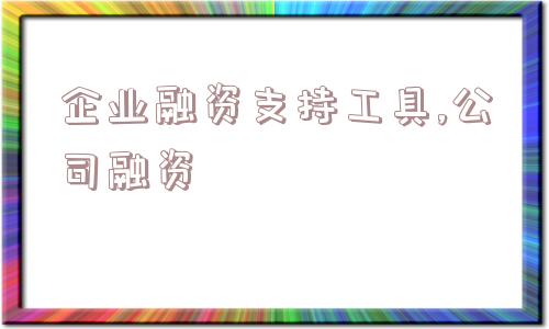 企业融资支持工具,公司融资  第1张