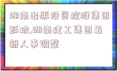 湖南出版投资控股集团彭玻,湖南建工集团最新人事调整  第1张