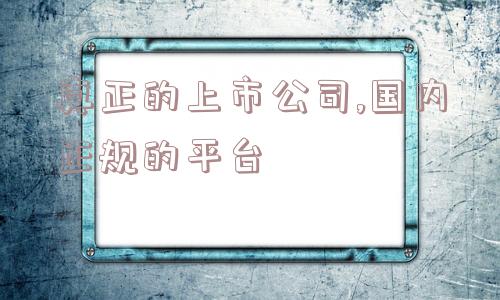 真正的上市公司,国内正规的平台  第1张