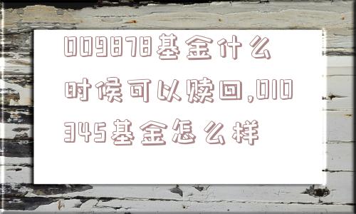 009878基金什么时候可以赎回,010345基金怎么样  第1张