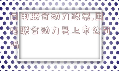 国电联合动力股票,国电联合动力是上市公司吗  第1张