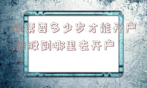 股票要多少岁才能开户,炒股到哪里去开户  第1张