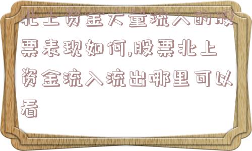 北上资金大量流入的股票表现如何,股票北上资金流入流出哪里可以看  第1张