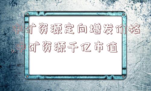 中矿资源定向增发价格,中矿资源千亿市值  第1张