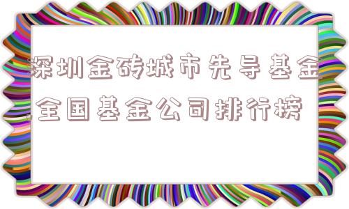 深圳金砖城市先导基金,全国基金公司排行榜  第1张