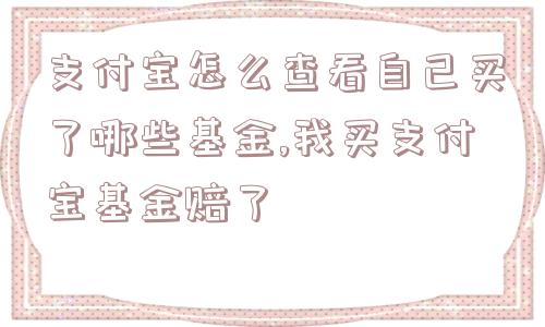 支付宝怎么查看自己买了哪些基金,我买支付宝基金赔了  第1张