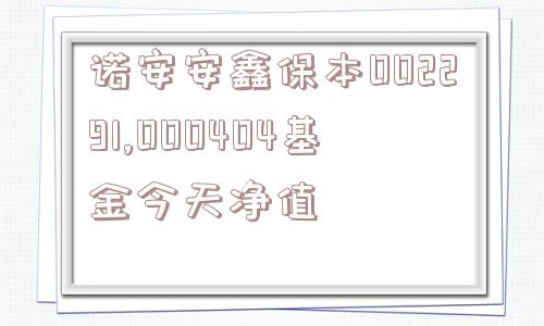 诺安安鑫保本002291,000404基金今天净值  第1张