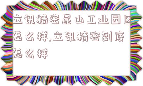 立讯精密昆山工业园区怎么样,立讯精密到底怎么样  第1张