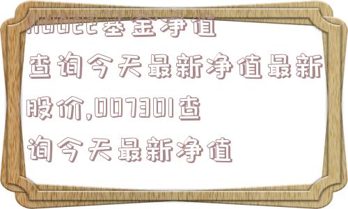 110022基金净值查询今天最新净值最新股价,007301查询今天最新净值  第1张