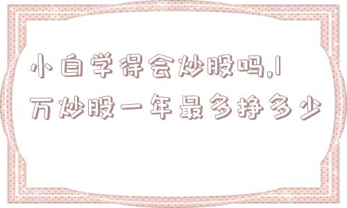 小白学得会炒股吗,1万炒股一年最多挣多少  第1张