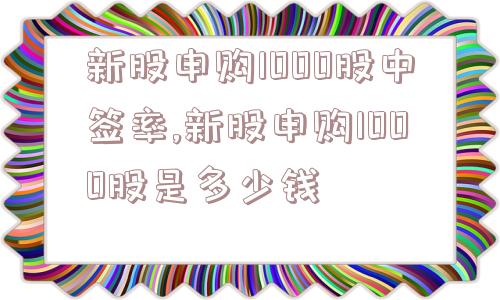 新股申购1000股中签率,新股申购1000股是多少钱  第1张