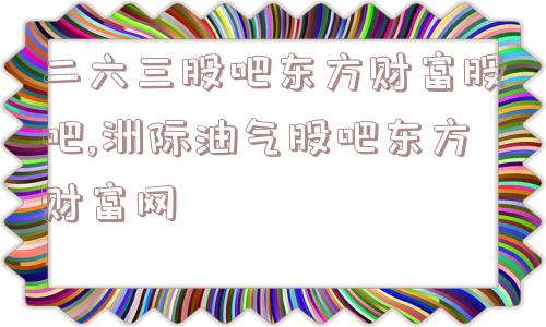 二六三股吧东方财富股吧,洲际油气股吧东方财富网  第1张