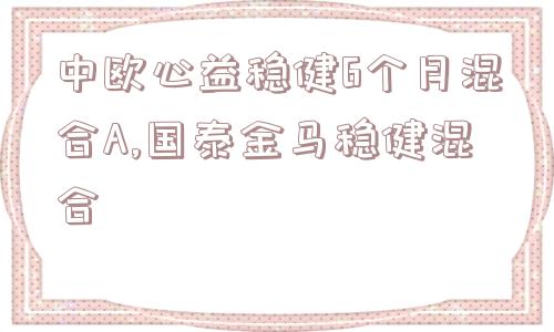 中欧心益稳健6个月混合A,国泰金马稳健混合  第1张