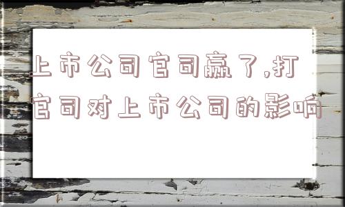 上市公司官司赢了,打官司对上市公司的影响  第1张