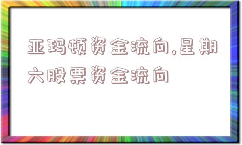 亚玛顿资金流向,星期六股票资金流向  第1张